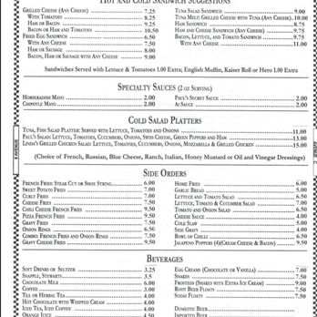 Paul's Da Burger Joint - Image copy of their PDF menu as per November last year. YW. - Burgers Near Me - New York, New York Paul's Da Burger Joint - Image copy of their PDF menu as per November last year. YW. - Burgers Near Me - New York, New York