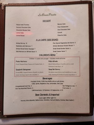 Menu photo 4 La Bona Pasta Litchfield Park, AZ