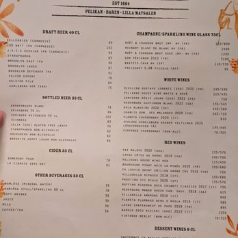 Pelikan - September 2022 menu - Scandinavian Near Me - Stockholm, Alberta