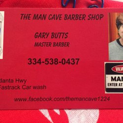 The Man Cave Barbershop - Gary's Business card