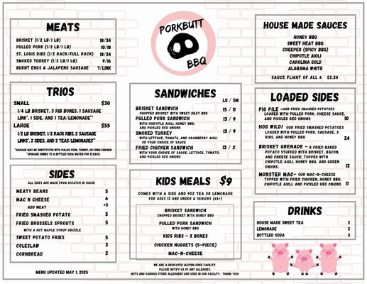 Menu photo 1 Porkbutt BBQ Colorado Springs, CO Menu photo 1 Porkbutt BBQ Colorado Springs, CO