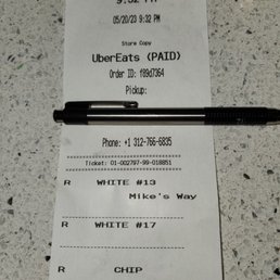 Here's the order.