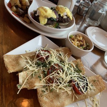Eggstravaganza Cafe - Spinach & Mushrooms Crepes, Veggie Eggs Benedict - Breakfast & Brunch Near Me - Antioch, Tennessee