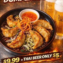 Crispy Dumplings + Thai Beer Happy Hour Deal!