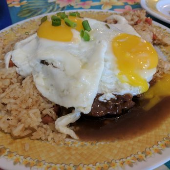808 Grindz Cafe - Loco moco w/sunny side eggs, fried rice - Cafes Near Me - Lahaina, Hawaii 808 Grindz Cafe - Loco moco w/sunny side eggs, fried rice - Cafes Near Me - Lahaina, Hawaii