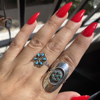 Bliss Nails & Spa 1 - Lovely color and nail shaping (color: ferrari red) - Nail Salons Near Me - La Mesa, California