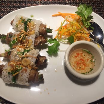 Elements Restaurant - Starter: grilled beef on asparagus skewer! - Vietnamese Near Me - San Jose, California Elements Restaurant - Starter: grilled beef on asparagus skewer! - Vietnamese Near Me - San Jose, California