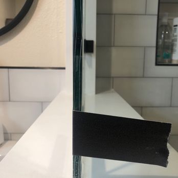 Albuquerque Custom Shower Doors - Tape between glass - Glass & Mirrors Near Me - Albuquerque, New Mexico