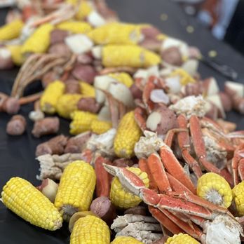 Outer Banks Boil Company - This was just the first dump. More crab legs came to top off this amazing feast. - Seafood Near Me - Virginia Beach, Virginia