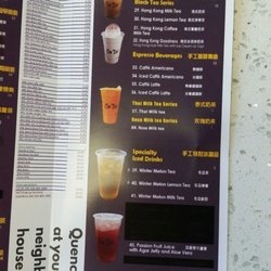 One Tea House - Font on their takeout menu makes it a little hard to read