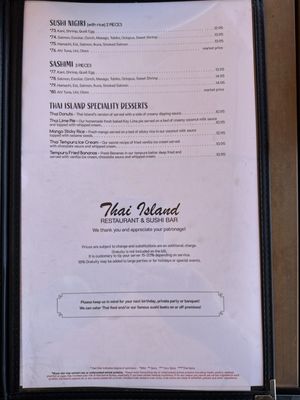 Menu photo 1 Thai Island Restaurant Key West, FL Menu photo 1 Thai Island Restaurant Key West, FL