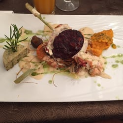 L'auberge du Petit Nice - Duo de brochettes saumon et gambas