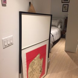 This piece fell off the wall - previously the frame itself had been coming apart at the corner.