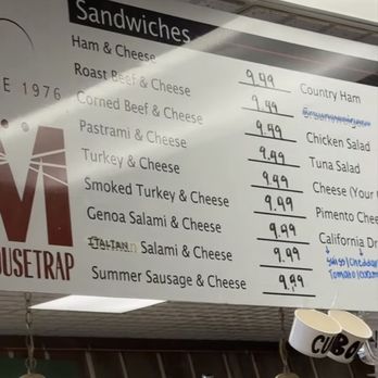 Mouse Trap - Sandwich menu - Delis Near Me - Lexington, Kentucky