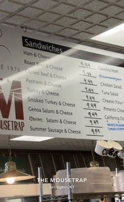 Menu photo 1 Mouse Trap Lexington, KY