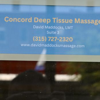 Concord Deep Tissue Massage - Placard on front door, left side - Massage Therapy Near Me - Concord, New Hampshire
