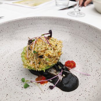 The Bevy - Hass Avocado - a part of their 7/9/19 vegan tasting menu executed by Chef Jamie Paul - New American Near Me - Naples, Florida The Bevy - Hass Avocado - a part of their 7/9/19 vegan tasting menu executed by Chef Jamie Paul - New American Near Me - Naples, Florida