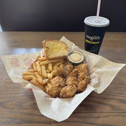 Huey Magoo's Chicken Tenders - Winter Springs - 10 piece nuggets, crinkle fries, garlic bread, and Magoo sauce