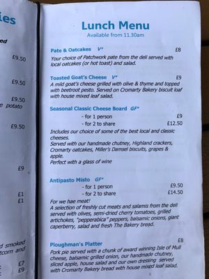 Menu photo 4 Corner On Square Beauly, HLD Menu photo 4 Corner On Square Beauly, HLD