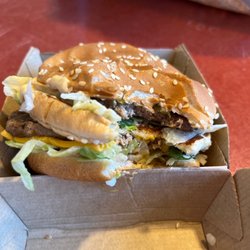 McDonald's - Freshly prepared, very good Big Mac (bite priced it!).