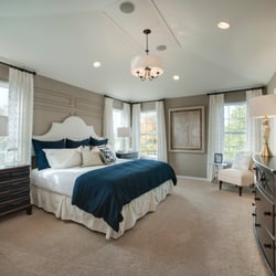 W.B. Homes - Large Master Bedroom accommodates king size bed, includes volume ceiling and large walk-in closet at Carillon Hill and Saddle...