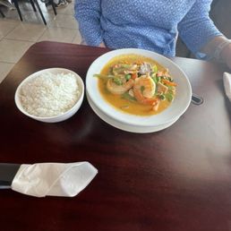 Panang Curry with shrimp
