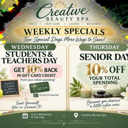 Creative Beauty Spa - Weekly Special!