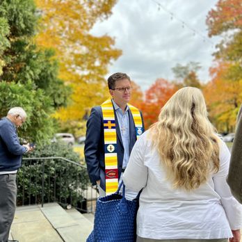 Stanwich Church - Pastor Nathan and congregants after church. - Churches Near Me - Greenwich, Connecticut Stanwich Church - Pastor Nathan and congregants after church. - Churches Near Me - Greenwich, Connecticut