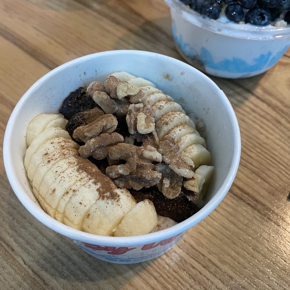 Playa Bowls - Banana, Cinnamon, Figs, and Walnuts Oatmeal Bowl - Juice Bars & Smoothies Near Me - Ithaca, New York Playa Bowls - Banana, Cinnamon, Figs, and Walnuts Oatmeal Bowl - Juice Bars & Smoothies Near Me - Ithaca, New York