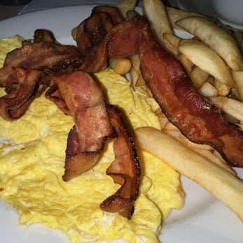 Charlie's Restaurant - 2 Eggs with Bacon French Fries - American Near Me - West New York, New Jersey