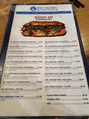 Menu photo 1 Pho Duong Fairfax, VA