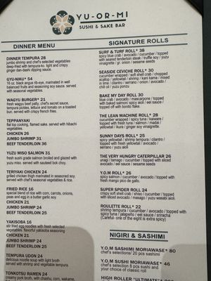 Menu photo 1 Yu or Mi Sushi Las Vegas, NV Menu photo 1 Yu or Mi Sushi Las Vegas, NV