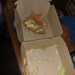 Notice the hair that was pulled out of the burger Notice the hair that was pulled out of the burger
