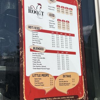 The Roost - Drive thru menu - Coffee & Tea Near Me - Reno, Nevada