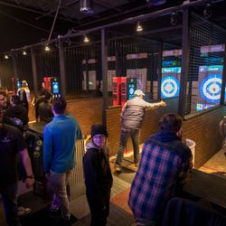Combat Ops - 6 Axe Throwing Lanes with Automatic Scoring System!