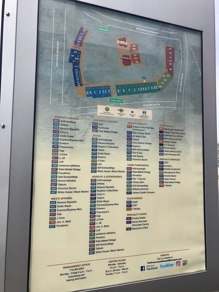 THE PROMENADE SHOPS AT BRIARGATE 16 Reviews 1885 Briargate Pkwy