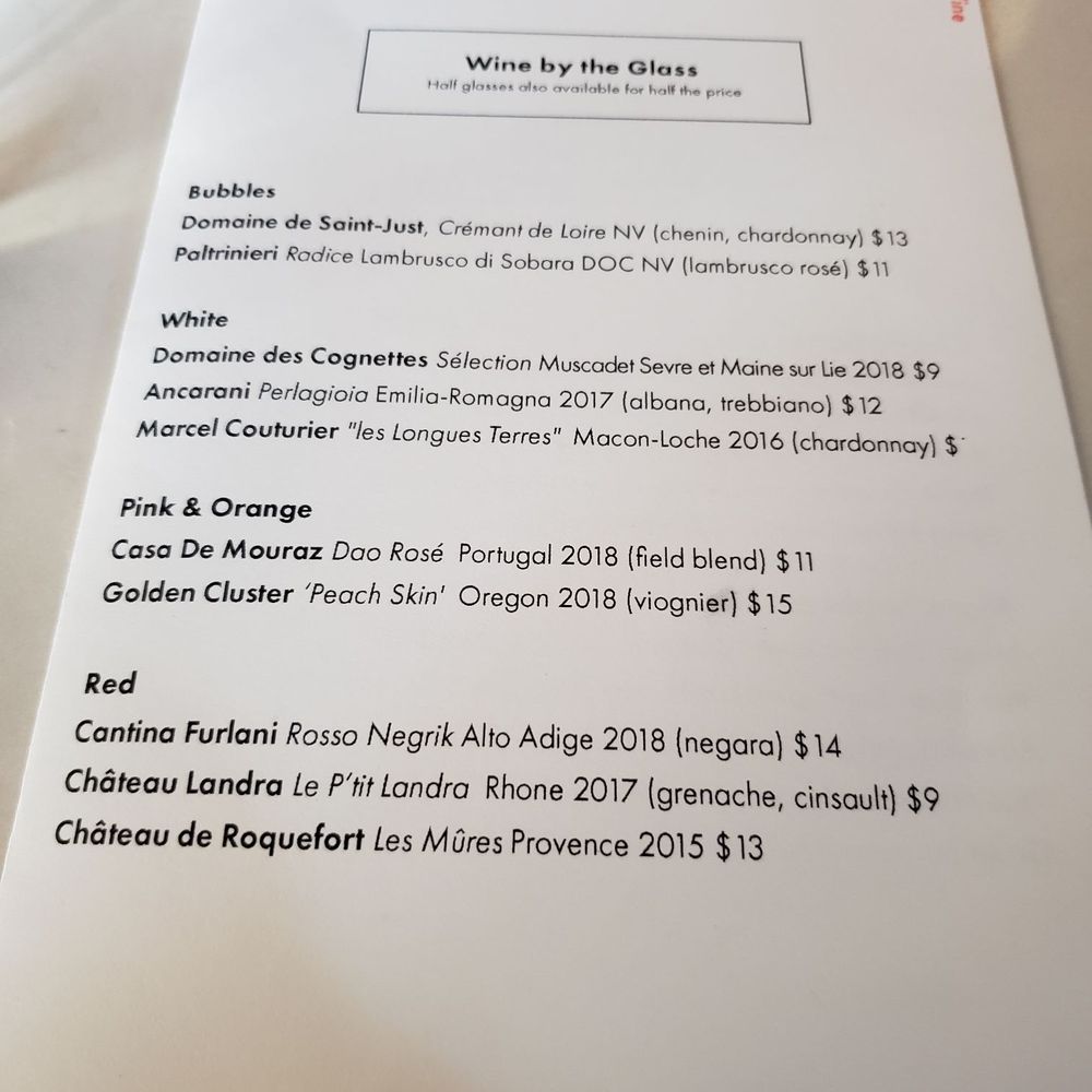 Bar Diane - Menu - Wine Bars Near Me - Portland, Oregon