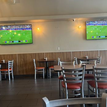Hot Wings Cafe - They have several TVs around the restaurant. - Chicken Wings Near Me - Los Angeles, California Hot Wings Cafe - They have several TVs around the restaurant. - Chicken Wings Near Me - Los Angeles, California