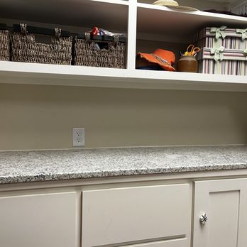 Granite Huggers - Countertop in the master bedroom closet - Building Supplies Near Me - Sanger, Texas Granite Huggers - Countertop in the master bedroom closet - Building Supplies Near Me - Sanger, Texas