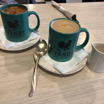 Yards Bruncheon - Spiced chai and an Americano with cream. - New American Near Me - Spokane, Washington Yards Bruncheon - Spiced chai and an Americano with cream. - New American Near Me - Spokane, Washington