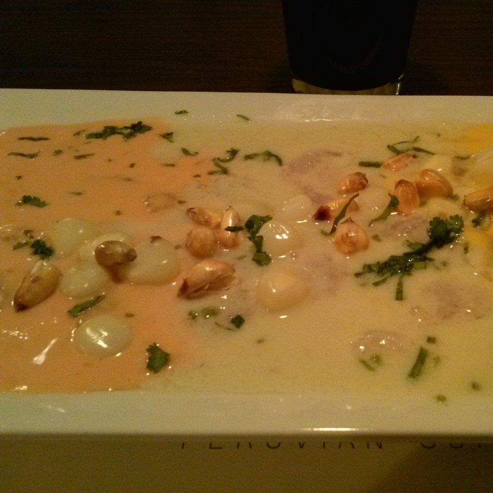 Saxsay - Tricolor tiradito, lime juice, yellow pepper, red pepper - Seafood Near Me - Tamarac, Florida Saxsay - Tricolor tiradito, lime juice, yellow pepper, red pepper - Seafood Near Me - Tamarac, Florida