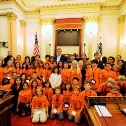 Educational Discovery Tours - Student's meeting their California state representative on a California History tour.