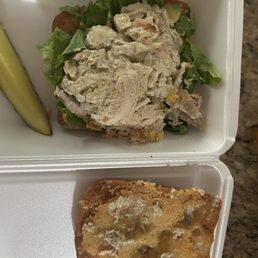 Chicken Ceasar with avacado Hardly any chicken Barely any avacado. 17 dollars Chicken Ceasar with avacado Hardly any chicken Barely any avacado. 17 dollars