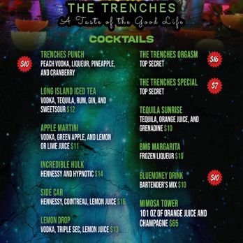 The Trenches - Menu- cocktails - Hookah Bars Near Me - Houston, Texas The Trenches - Menu- cocktails - Hookah Bars Near Me - Houston, Texas