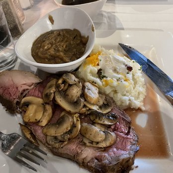 Coppermill Steakhouse - Prime Rib with coagulated gravy on the side - Steakhouses Near Me - Kearney, Nebraska