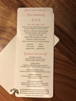 Menu photo 7 Frothy Monkey Chattanooga, TN