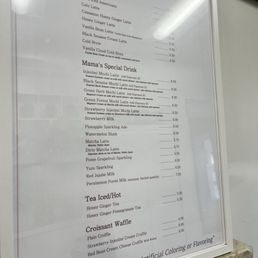 Menu as of 6/2025 Menu as of 6/2025