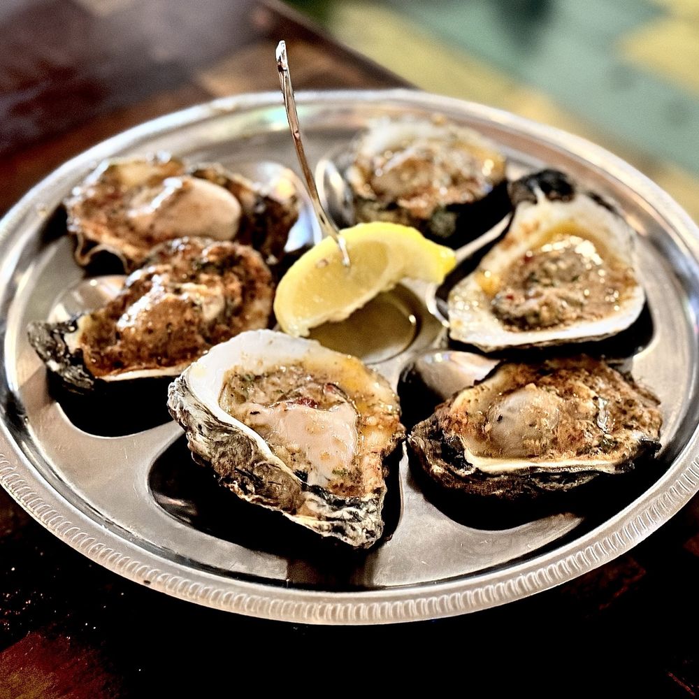 Frenchy's Saltwater Cafe - "Char-Grilled Oysters" The sauce is AMAZEBALLS. Add Frenchy's habanero hot sauce for some serious YUM OuiOui :)... - Seafood Near Me - Clearwater Beach, Florida Frenchy's Saltwater Cafe - "Char-Grilled Oysters" The sauce is AMAZEBALLS. Add Frenchy's habanero hot sauce for some serious YUM OuiOui :)... - Seafood Near Me - Clearwater Beach, Florida