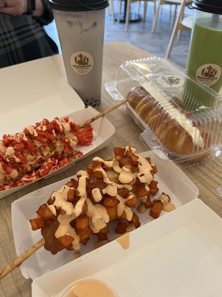 Milk & manna Boba and Cafe Logo