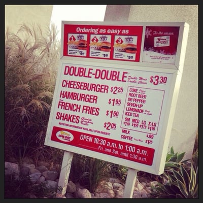 Menu photo 7 In-N-Out Burger Corona, CA